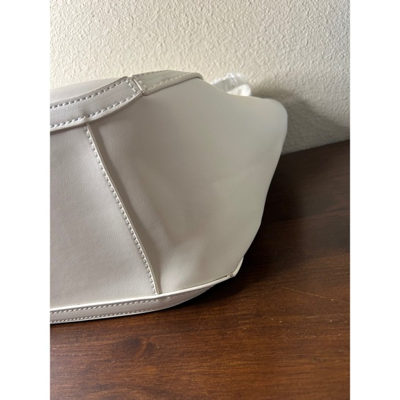 Cavalli NWT Tote Bag Class Sandra Shopper White Asparagus Gold Logo MSRP 118 - Picture 6 of 10